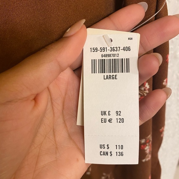 Abercrombie & Fitch Open Tie-Back Slip Midi Dress - Picture 3 of 7